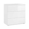 Commode 3 Tiroirs Capetown Blanc -Mobilier Soldes commode 3 tiroirs capetown blanc