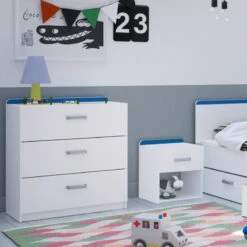 Demeyere Commode 3 Tiroirs Reverso Rose Ou Bleu 7 Demeyere Commode 3 Tiroirs Reverso Rose Ou Bleu -Mobilier Soldes commode 3 tiroirs reverso rose ou bleu 1