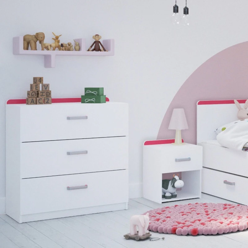 Demeyere Commode 3 Tiroirs Reverso Rose Ou Bleu 5 Demeyere Commode 3 Tiroirs Reverso Rose Ou Bleu – Image 3