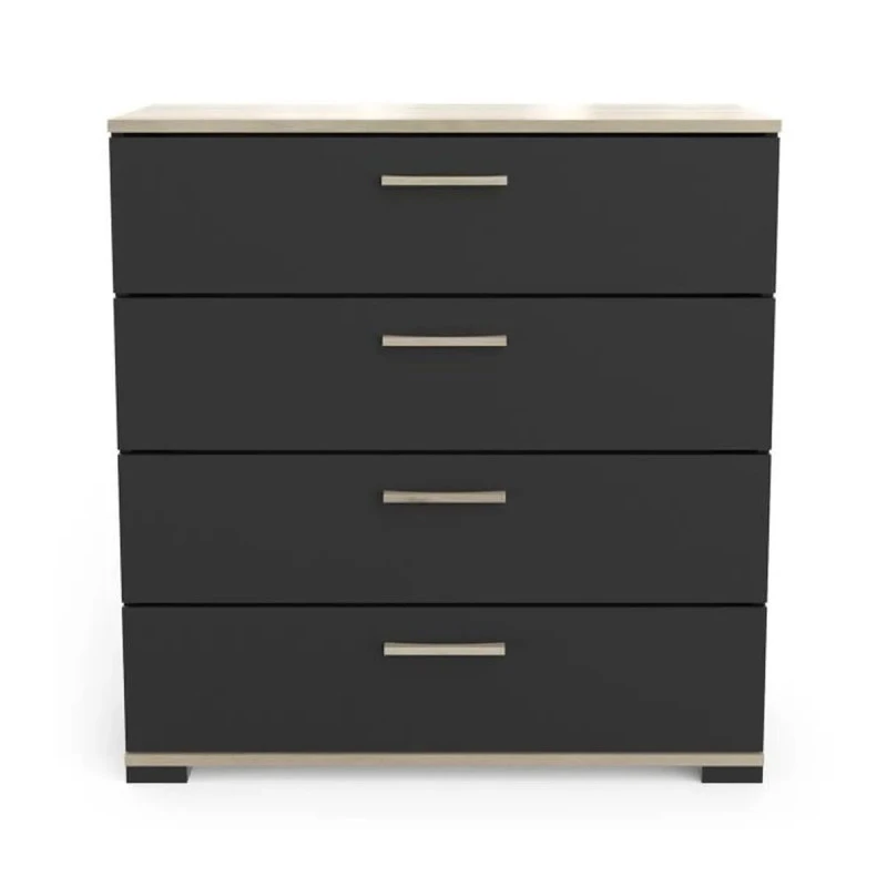 Demeyere Commode 4 Tiroirs Izzy Noir Et Bois 4 Demeyere Commode 4 Tiroirs Izzy Noir Et Bois – Image 2