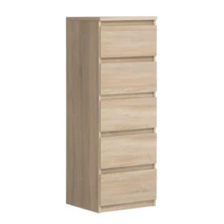 Commode 5 Tiroirs étroite Chelsea Sonoma