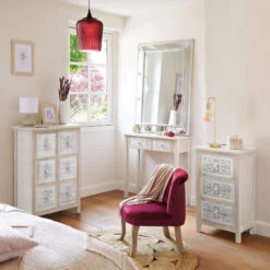 Commode Bois 3 Tiroirs Hina Atmosphera -Mobilier Soldes commode bois 3 tiroirs hina atmosphera 1