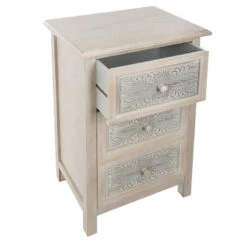 Commode Bois 3 Tiroirs Hina Atmosphera -Mobilier Soldes commode bois 3 tiroirs hina atmosphera 4