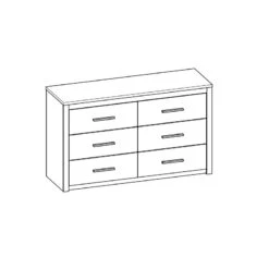 Demeyere Commode Kansas 6 Tiroirs 8 Demeyere Commode Kansas 6 Tiroirs -Mobilier Soldes commode colorado 6 tiroirs 2