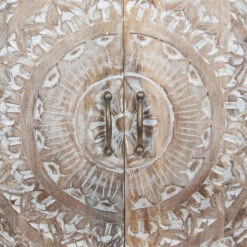 Commode Shirel 2 Portes Bois Blanchi Atmosphera -Mobilier Soldes commode shirel 2 portes bois blanchi atmosphera 4