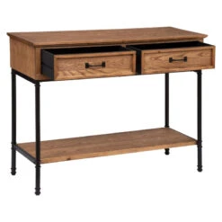 Console 2 Tiroirs Bois Et Métal Danik Atmosphera -Mobilier Soldes console 2 tiroirs bois et metal danik atmosphera 4