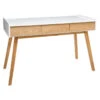 Console Sur Pieds Bois Elva Blanc Atmosphera -Mobilier Soldes console sur pieds bois elva blanc atmosphera