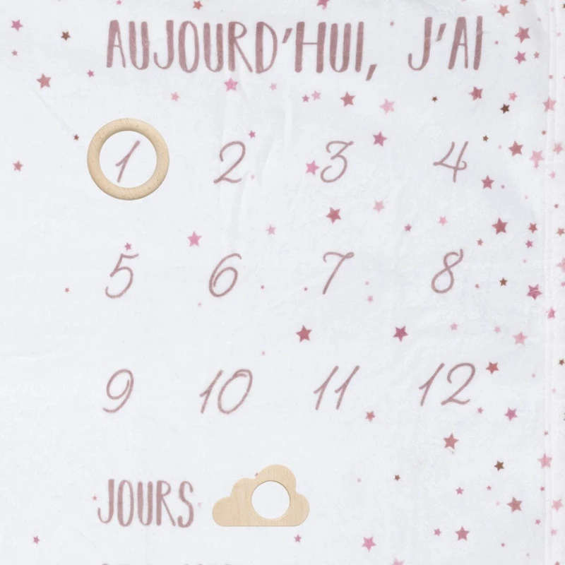 Couverture Photo Bébé étoiles Roses Atmosphera 4 Couverture Photo Bébé étoiles Roses Atmosphera – Image 2