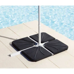 Dalle 25 Kg Pour Pied De Parasol En Croix Hespéride Noir -Mobilier Soldes dalle 25kg pour pied de parasol en croix hesperide noir 2