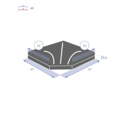 Dalle 25 Kg Pour Pied De Parasol En Croix Hespéride Noir -Mobilier Soldes dalle 25kg pour pied de parasol en croix hesperide noir 3