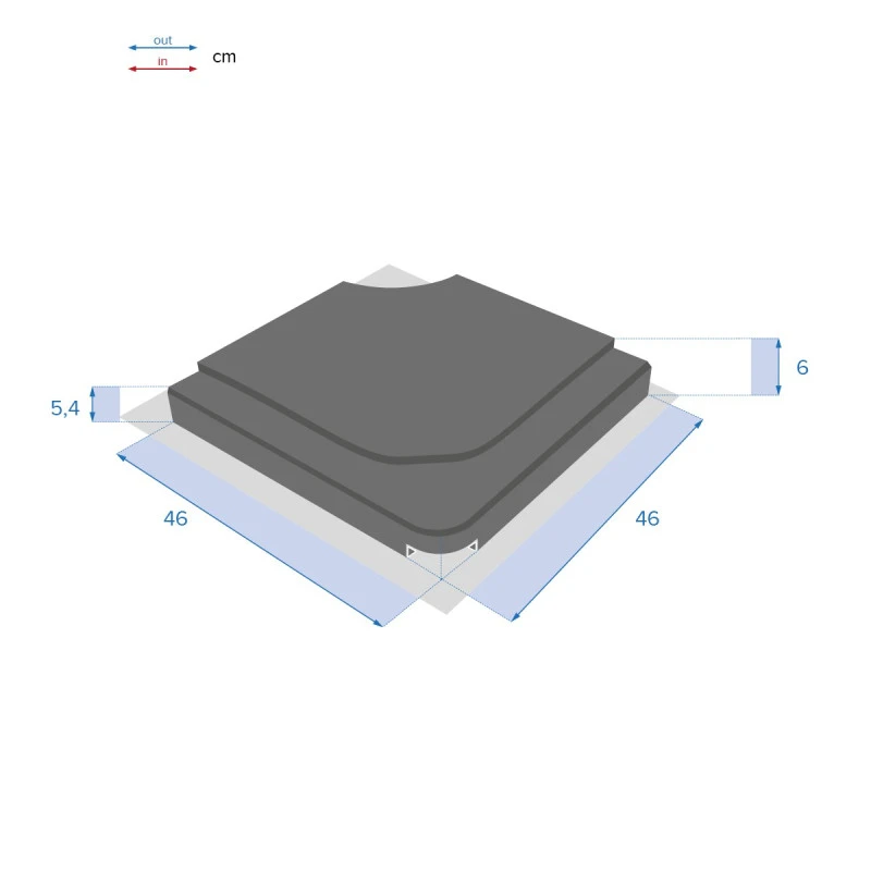 Dalle Pour Parasol 25 Kg Béton Stacio Noir Hespéride 5 Dalle Pour Parasol 25 Kg Béton Stacio Noir Hespéride – Image 3