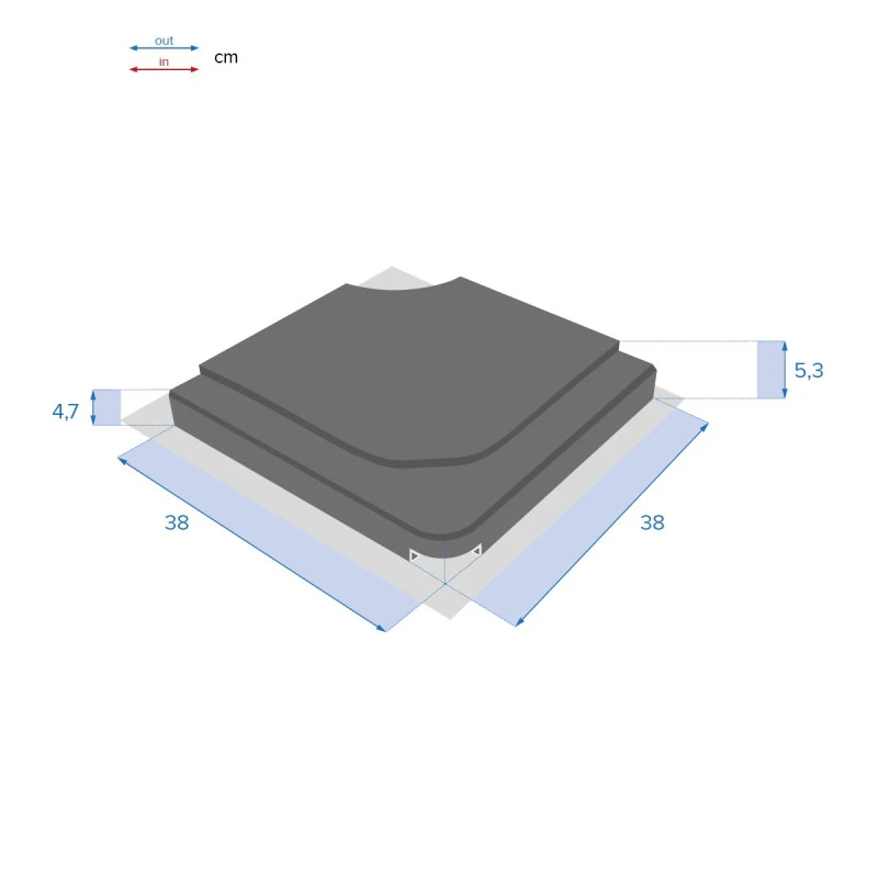 Dalle Pour Parasol 15 Kg Béton Stacio Coloris Argile Hespéride 5 Dalle Pour Parasol 15 Kg Béton Stacio Coloris Argile Hespéride – Image 3