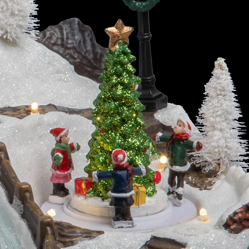 Déco Noël Chalet à La Montagne Piles Lumineux Animé 5 Déco Noël Chalet à La Montagne Piles Lumineux Animé – Image 3