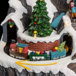 Déco Noël Chalet Montagne Piles Lumineux Animé Musical -Mobilier Soldes deco noel chalet montagne piles lumineux anime musical 2