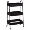 Desserte 3 Niveaux à Roulettes Métal Noir 5Five 1 Desserte 3 Niveaux à Roulettes Métal Noir 5Five -Mobilier Soldes desserte 3 niveaux a roulettes metal noir 5five