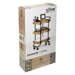 Desserte 3 Niveaux Bambou Et Métal 5Five 7 Desserte 3 Niveaux Bambou Et Métal 5Five -Mobilier Soldes desserte 3 niveaux bambou et metal 5five 1