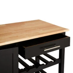 Desserte De Cuisine Noire Modèle CLAUDE GM Atmosphera 6 Desserte De Cuisine Noire Modèle CLAUDE GM Atmosphera -Mobilier Soldes desserte de cuisine noire modele claude gm 1