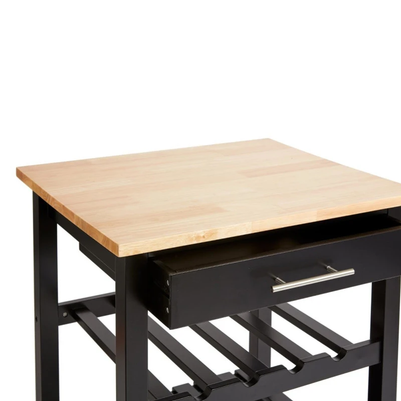 ATMOSPHERA Desserte De Cuisine Noire Modèle CLAUDE PM 4 ATMOSPHERA Desserte De Cuisine Noire Modèle CLAUDE PM – Image 2