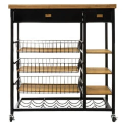 Desserte En Bambou Et Métal Nera 5five -Mobilier Soldes desserte en bambou et metal nera 5five 6