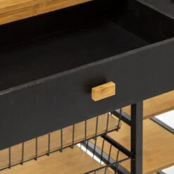 Desserte En Bambou Et Métal Nera 5five -Mobilier Soldes desserte en bambou et metal nera 5five 8