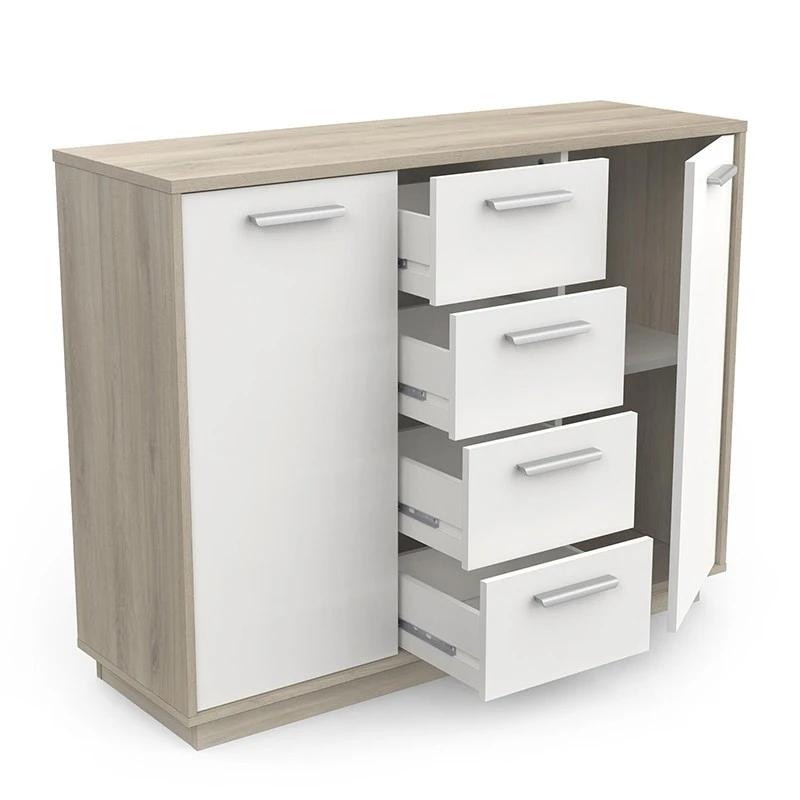 Demeyere Buffet Bas 2 Portes 4 Tiroirs Léo 4 Demeyere Buffet Bas 2 Portes 4 Tiroirs Léo – Image 2