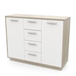 Demeyere Buffet Bas 2 Portes 4 Tiroirs Léo 11 Demeyere Buffet Bas 2 Portes 4 Tiroirs Léo -Mobilier Soldes enfilade 2 portes 4 tiroirs leo 1 4