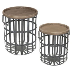 Ensemble De 2 Tables à Café Métal Facto Atmosphera