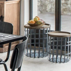 Ensemble De 2 Tables à Café Métal Facto Atmosphera -Mobilier Soldes ensemble de 2 tables a cafe metal facto atmosphera 5