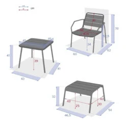 Ensemble Extérieur Duo Relax Phuket Bleu Canard Hespéride -Mobilier Soldes ensemble exterieur duo relax phuket bleu canard hesperide 6