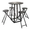 Ensemble Table Haute Et 4 Tabourets Ext Atmosphera -Mobilier Soldes ensemble table haute et 4 tabourets ext atmosphera