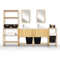 Etagère 2 Niveaux Bambou 70x33,5 Lab'n Modul 5Five 7 Etagère 2 Niveaux Bambou 70x33,5 Lab'n Modul 5Five -Mobilier Soldes etagere 2 niveaux bambou 70x335 lab n modul 5five 1 1