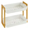 Etagère Petit Format 2 Niveaux Blanc Bambou Natureo 5five 1 Etagère Petit Format 2 Niveaux Blanc Bambou Natureo 5five -Mobilier Soldes etagere petit format 2 niveaux blanc bambou natureo 5five