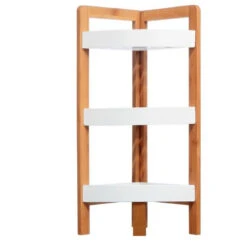 Etagère Salle Bain Angle Léa Bambou 3 Niveaux -Mobilier Soldes etagere salle bain angle lea bambou 3 niveaux 2