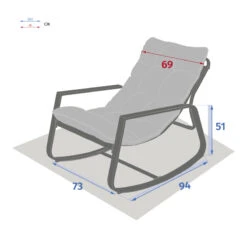 Fauteuil à Bascule Felinio Taupe Hespéride -Mobilier Soldes fauteuil a bascule felinio taupe hesperide 3