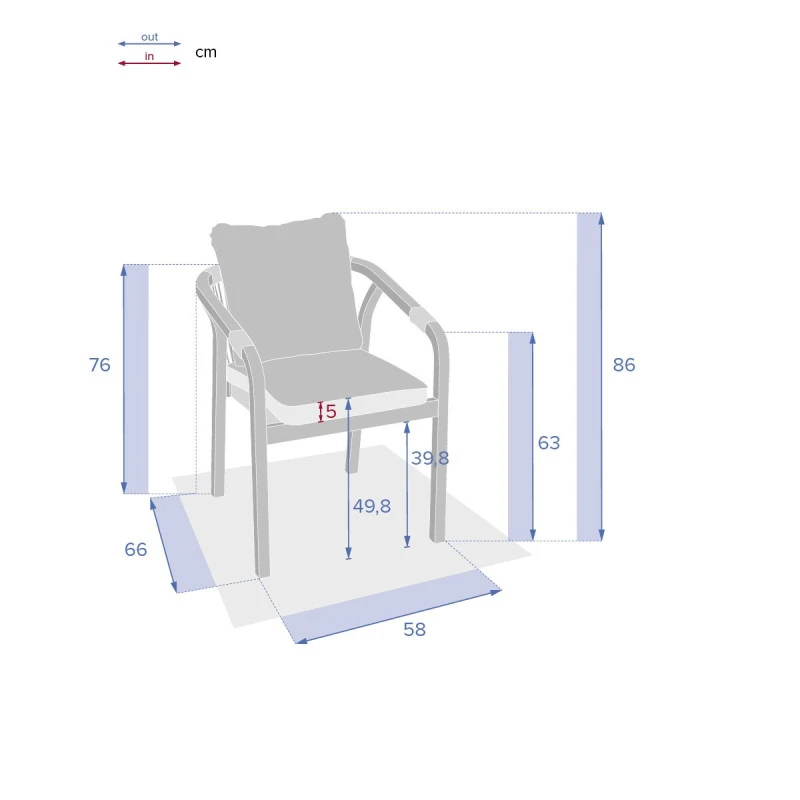 Fauteuil De Jardin Papouasie Acacia Vert Olive Hespéride 6 Fauteuil De Jardin Papouasie Acacia Vert Olive Hespéride – Image 4