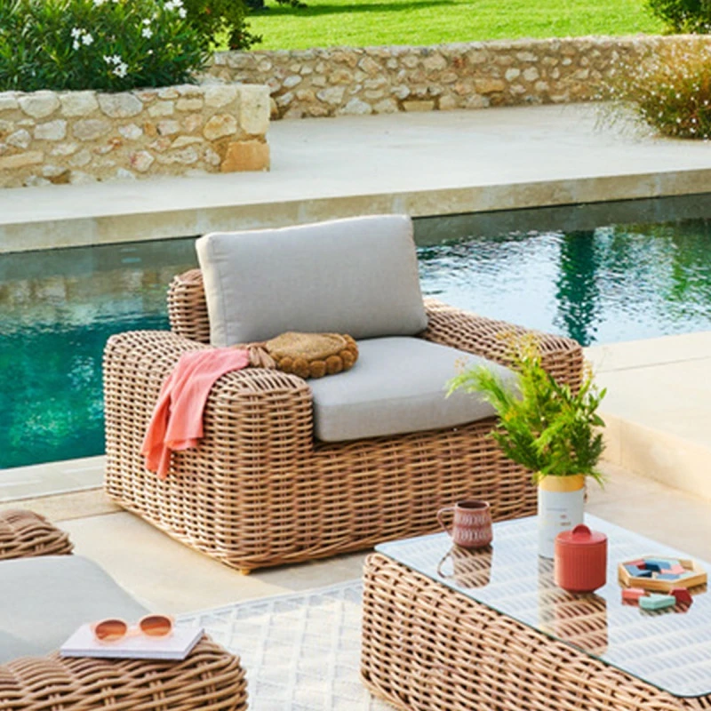 Fauteuil De Salon De Jardin Savinia Coloris Tahini Hespéride 4 Fauteuil De Salon De Jardin Savinia Coloris Tahini Hespéride – Image 2