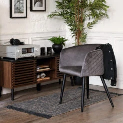 Fauteuil Séjour Marlo Gris Atmosphera -Mobilier Soldes fauteuil sejour marlo gris atmosphera 1 1