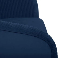Fauteuil Velours Bleu Solaro Atmosphera -Mobilier Soldes fauteuil velours bleu solaro atmosphera 3