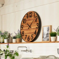 Horloge Abby En Métal Et Bois D70 Atmosphera -Mobilier Soldes horloge abby en metal et bois d70 atmosphera 1 2