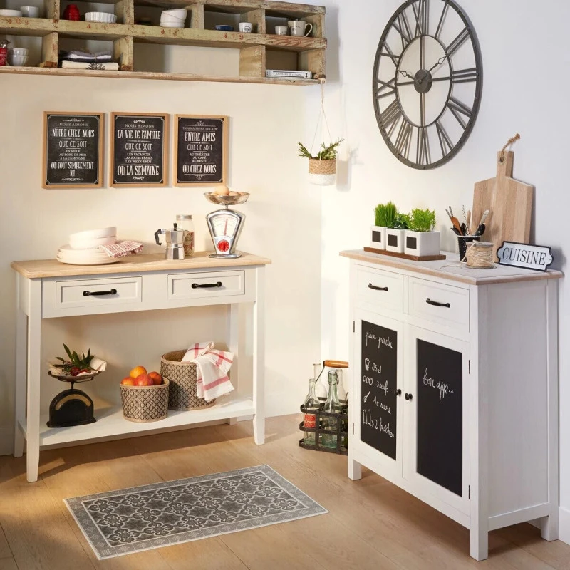 Horloge Chiffres Romains Vintage 70 Cm Gris Atmosphera 5 Horloge Chiffres Romains Vintage 70 Cm Gris Atmosphera – Image 3