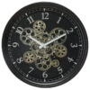 Horloge Noire Mécanisme Animé Luxe Atmosphera -Mobilier Soldes horloge noire mecanisme anime luxe atmosphera