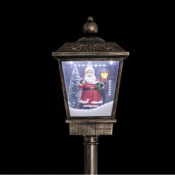 Lampadaire Lanterne Père-Noël Lumineux Et Musical -Mobilier Soldes lampadaire lanterne pere noel lumineux et musical 1