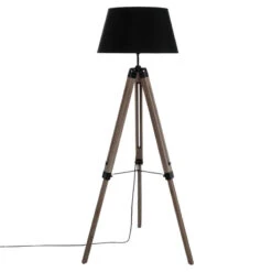 Lampadaire Trépied Runo Noir Atmosphera H 145 Cm