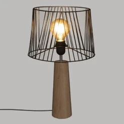 Lampe En Bois Et Métal H46 Joe Atmosphera -Mobilier Soldes lampe en bois et metal h46 joe atmosphera 2