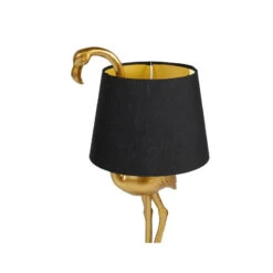 Lampe En Résine Dorée Domingo Flamant Rose Ostaria -Mobilier Soldes lampe en resine doree domingo flamant rose ostaria 2