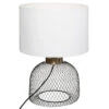 Lampe Grille Emie Noir Et Blanc Atmosphera -Mobilier Soldes lampe grille emie noir et blanc atmosphera