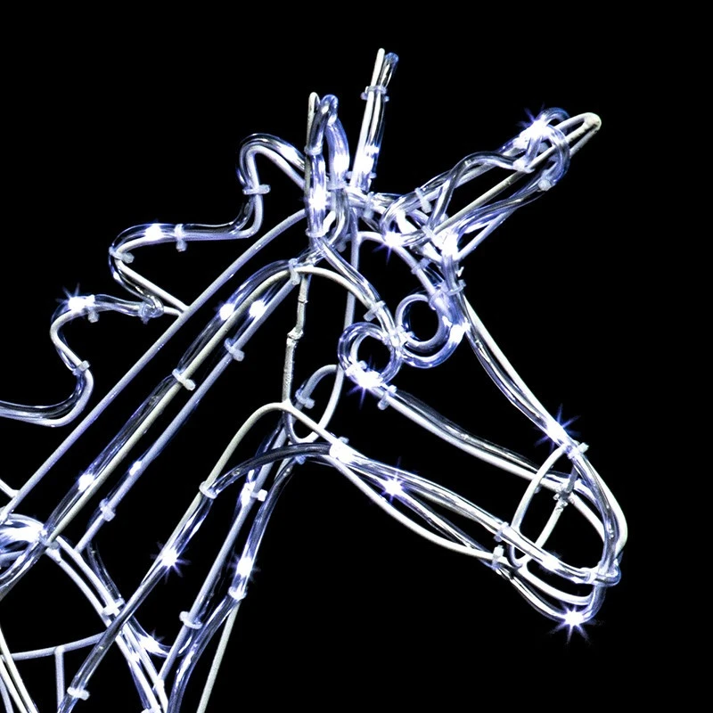 Licorne Lumineuse Blanc Froid 70 Leds 3D 4 Licorne Lumineuse Blanc Froid 70 Leds 3D – Image 2