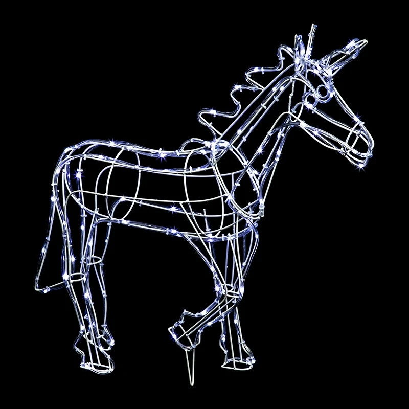 Licorne Lumineuse Blanc Froid 70 Leds 3D 3 Licorne Lumineuse Blanc Froid 70 Leds 3D