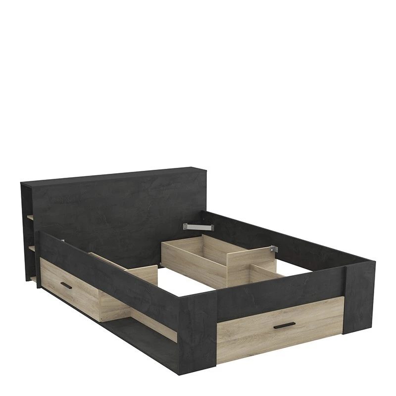 Demeyere Lit 140x190 Cm Pocket Naturel Et Noir 3 Demeyere Lit 140x190 Cm Pocket Naturel Et Noir