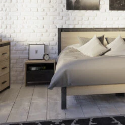 Demeyere Chevet Kansas 1 Tiroir 1 Niche -Mobilier Soldes lit colorado 2 personnes 160x200 cm 2